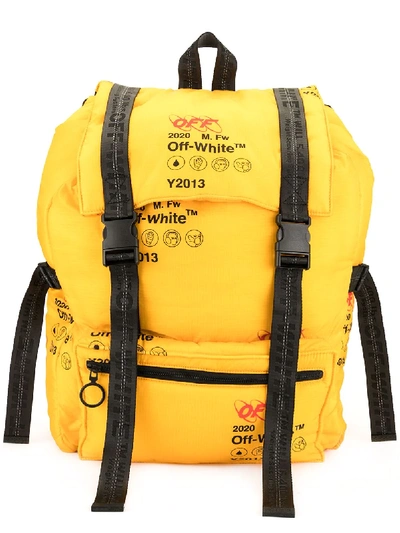 Shop Off-white Oversized Backpack In Yellow