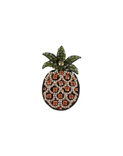 Shop N°21 Brooch In Orange