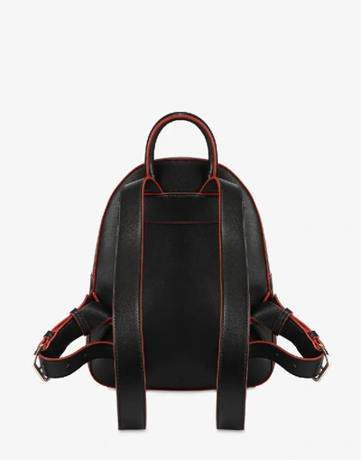 Shop Love Moschino Tricolor Backpack Love In Black