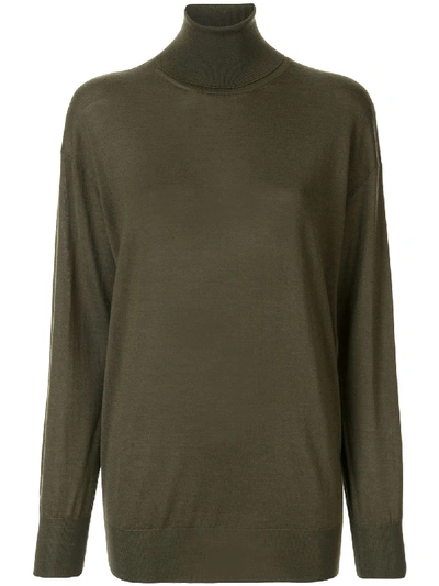 Shop Tom Ford Relaxed Fit Turleneck Jumper In Green