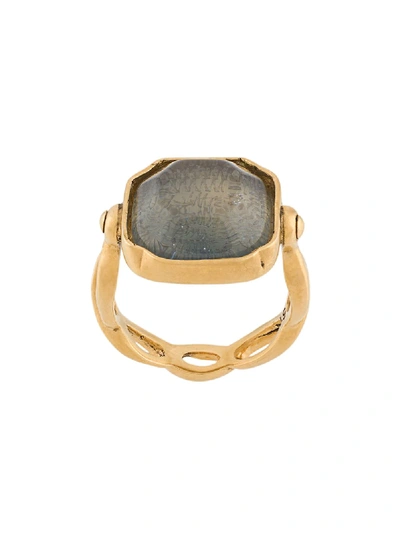 Shop Goossens Cabochons Ring In Gold