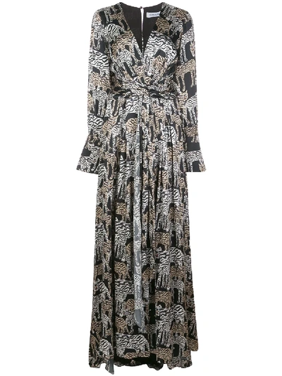 Prabal Gurung Jimili Safari Print Gown In Black