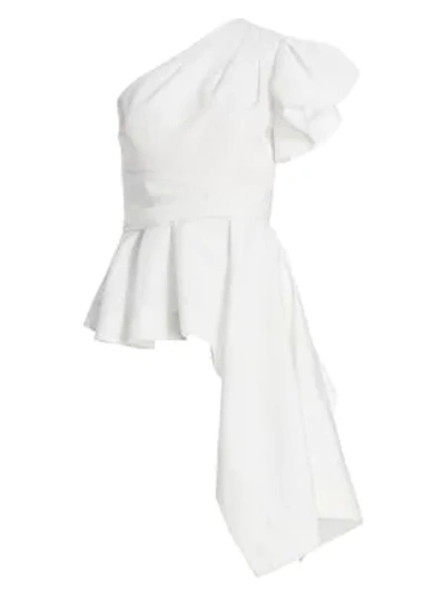 Shop Amur Liberty One-shoulder Sash Top In White