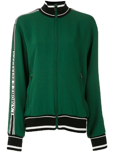 Shop Dolce & Gabbana L'amore È Belezza Zip-up Jacket In Green