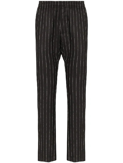 Shop Alyx Elasticated Striped Trousers In Black