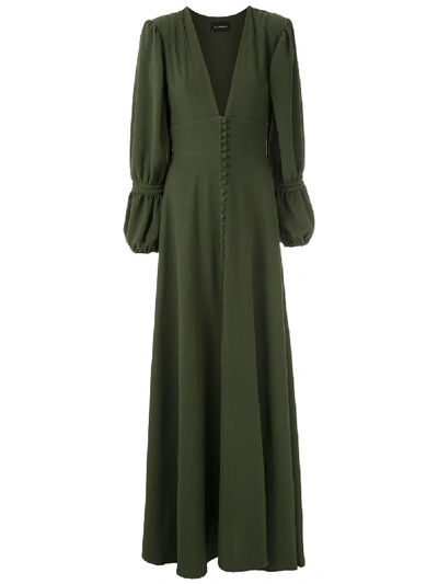 Shop Olympiah Imperio Maxi Dress In Green