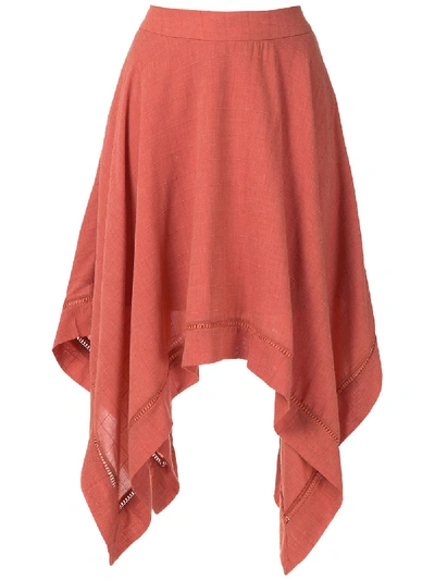 Olympiah Violette Asymmetric Skirt In Orange