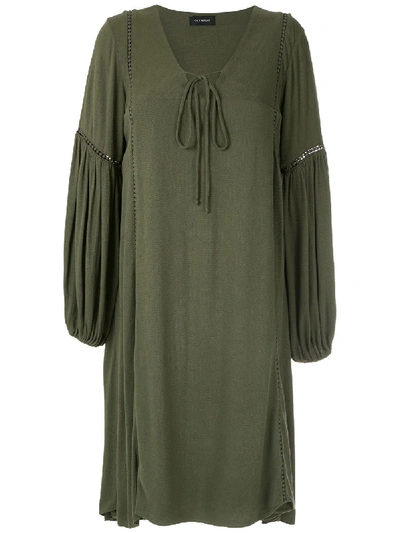 Shop Olympiah Hagia Wide Sleeves Dress In Green