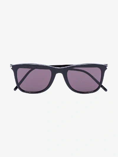 Shop Saint Laurent Eyewear Black Sl 304 Wayfarer Sunglasses