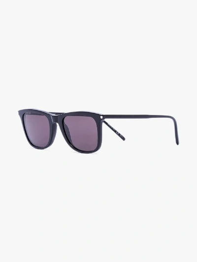 Shop Saint Laurent Eyewear Black Sl 304 Wayfarer Sunglasses