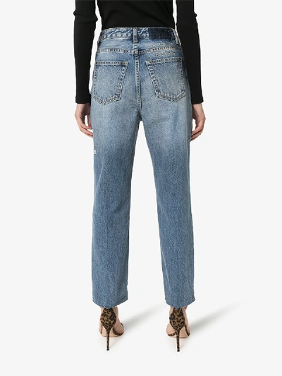Shop Ksubi Chlo Wasted Straight Leg Jeans In Blue