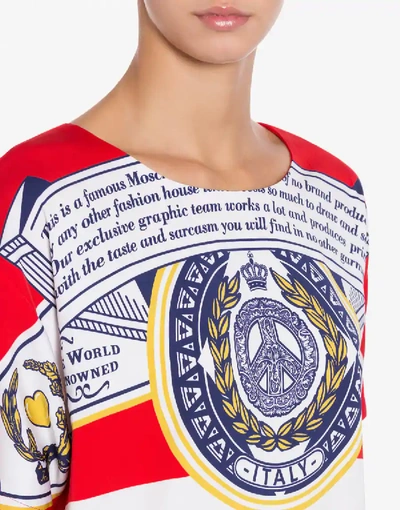 Shop Moschino Budweiser Dress In Red