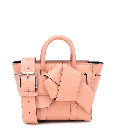 Shop Acne Studios X Mulberry Micro Bayswater Musubi Leather Tote In Pink