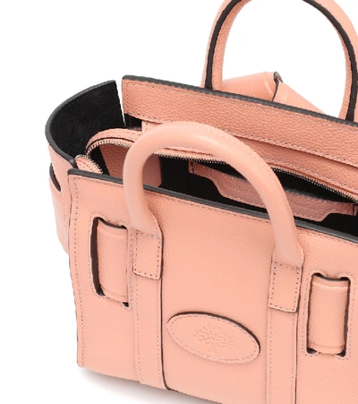 Shop Acne Studios X Mulberry Micro Bayswater Musubi Leather Tote In Pink