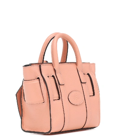 Shop Acne Studios X Mulberry Micro Bayswater Musubi Leather Tote In Pink