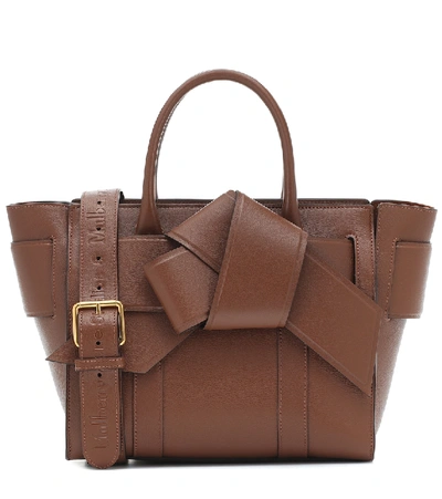 Shop Acne Studios X Mulberry Bayswater Musubi Leather Tote In Brown