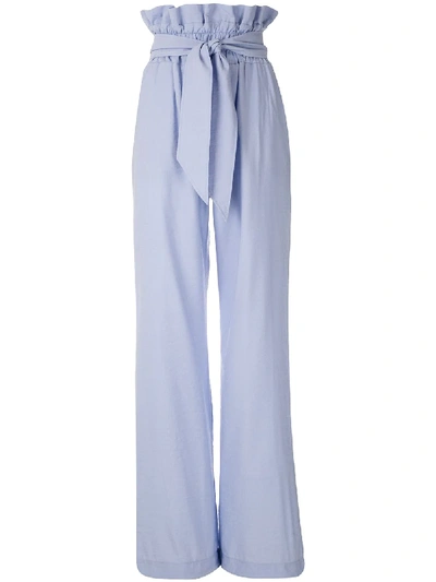Shop Olympiah Laurier Paperbag Waist Trousers In Blue