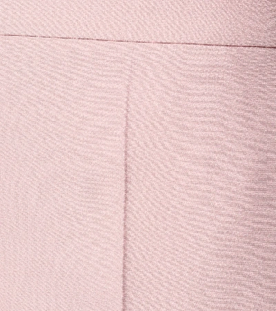 羊毛混纺绉纱直筒裤
