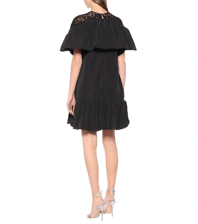 Shop Valentino Cotton-blend Dress In Black