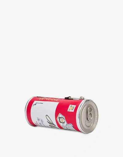 Shop Moschino Budweiser Clutch Bag In Red