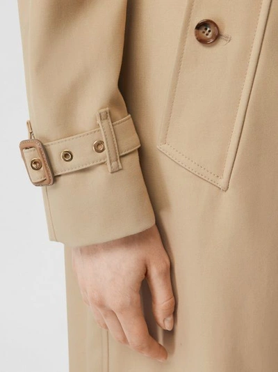 Shop Burberry Archive Print-lined Cotton Gabardine Trench Coat In Honey