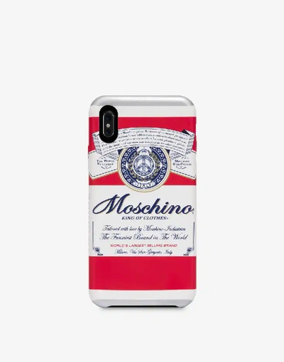 Shop Moschino Budweiser Iphone X / Xs Cover In White
