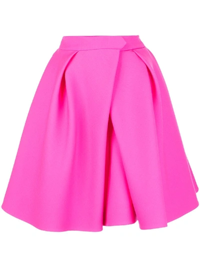Shop Dice Kayek Flared Pleated Skirt In Rosa