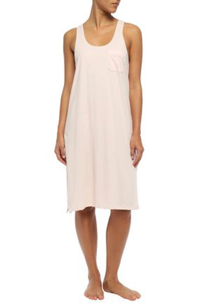 Shop Skin Mélange Pima Cotton-jersey Nightdress In Pastel Pink