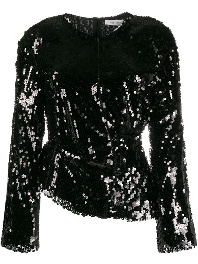 Shop Act N°1 Sequin Embellished Blouse In Black