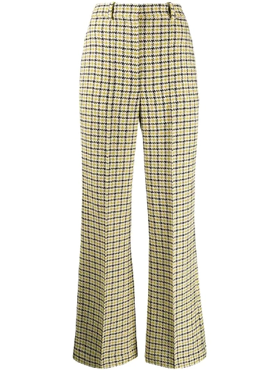 HIGH-WAISTED FLARED TROUSERS