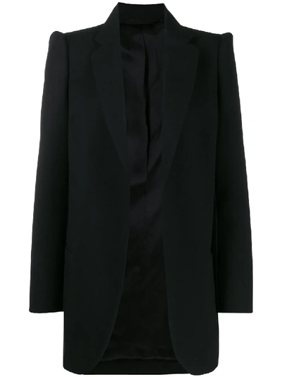 Shop Balenciaga Structured Shoulders Blazer In Black