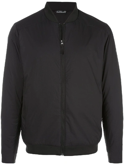 Shop Arc'teryx Zipped Bomber Jacket In Black