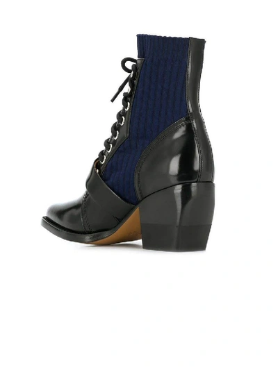 Shop Chloé Rylee Sock Ankle Boots Black