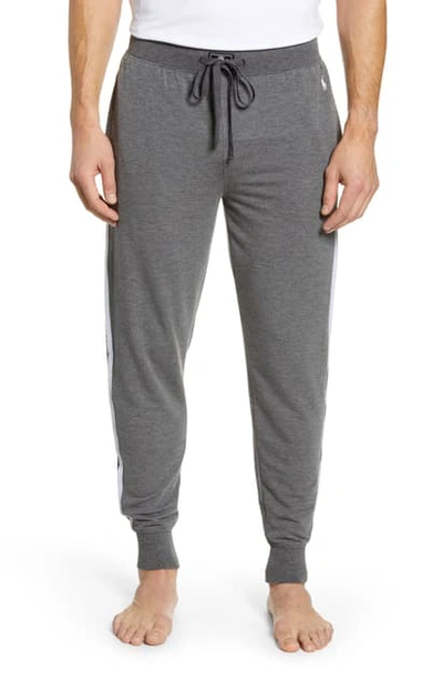 Shop Polo Ralph Lauren Mini Terry Jogger Pants In Charcoal Heather