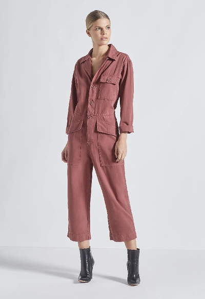 Shop Current Elliott The Richland Coverall In Washed Down Berry