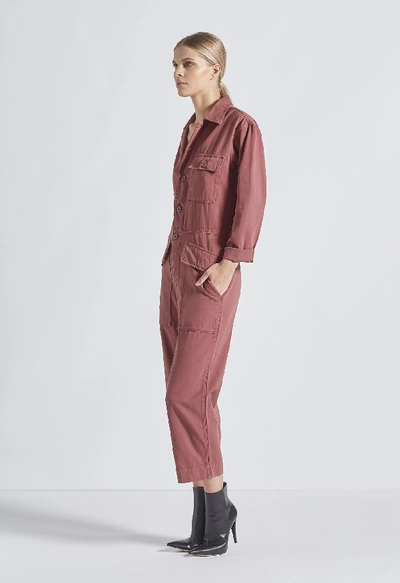 Shop Current Elliott The Richland Coverall In Washed Down Berry