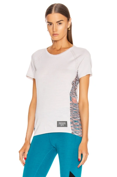 Shop Adidas By Missoni C.r.u. Tee In White & Orange & Active Teal