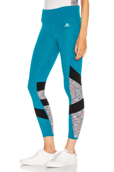 Shop Adidas By Missoni Howwedo Tight In Active Teal & Black & Active Orange