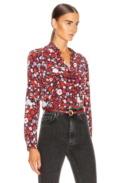 Shop Equipment Essential Top In Floral,purple,red In Nightshade Multi