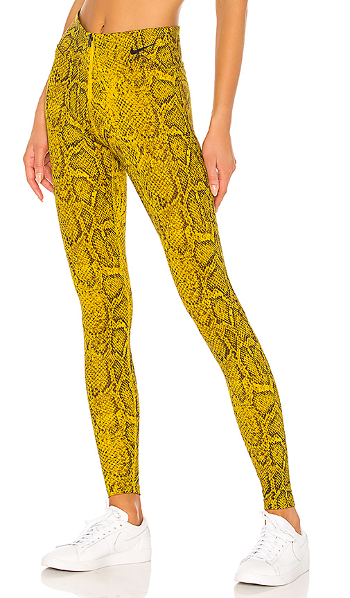 yellow snakeskin nike leggings