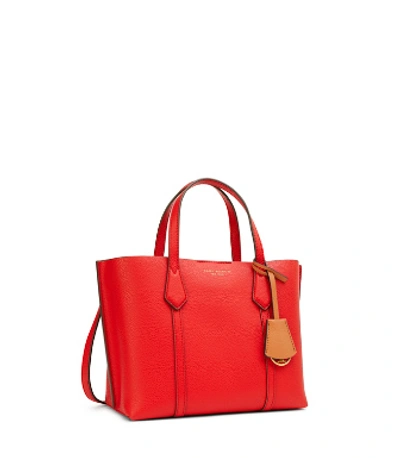 Shop Tory Burch Perry Small Triple-compartment Tote Bag In Red