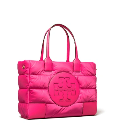 Shop Tory Burch Ella Mini Puffer Tote In Bright Pink