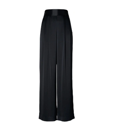 Shop Tory Burch Satin Pant In Black