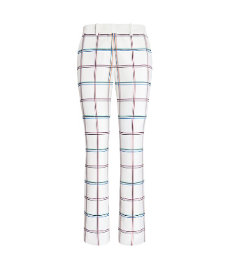 Tory Sport Printed Tech Twill Golf Pants In Snow White Fine Plaid Modesens
