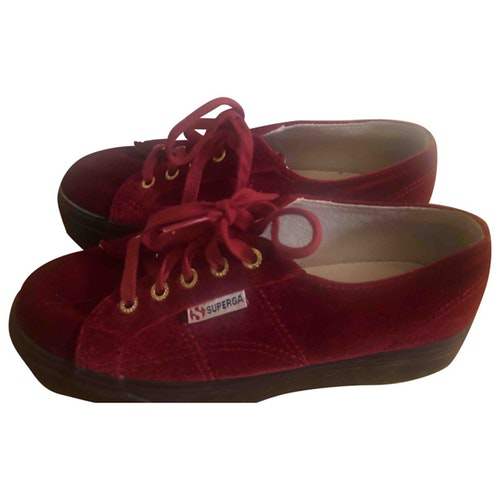 superga velvet trainers