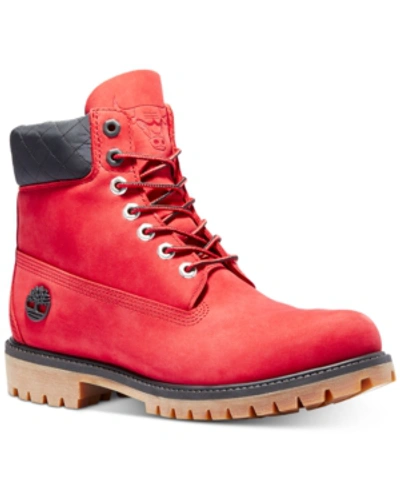 Shop Timberland Men's Nba 6" Premium Boots Men's Shoes In Chicago Bulls Red