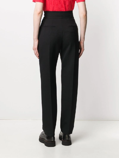 Shop Pringle Of Scotland Super High-rise Tapered Trousers In Black