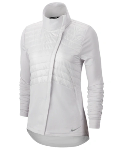 Nike Essential Puffer-panel Running Jacket In Vast Grey/white/reflective |  ModeSens