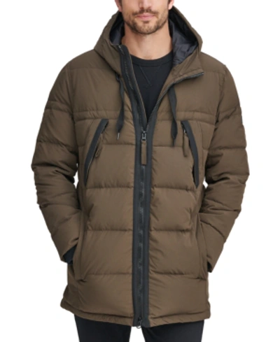 Marc New York Holden Water Resistant Down & Feather Fill Quilted Coat In Olive