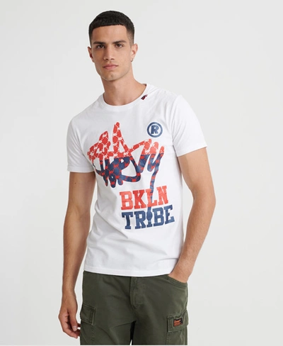 Shop Superdry Brooklyn Tribe T-shirt In White